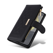 For Samsung Galaxy S24+ 5G Crossbody Zipper Wallet Rhombus Leather Phone Case(Black)