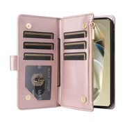 For Samsung Galaxy S24 Ultra 5G Crossbody Zipper Wallet Rhombus Leather Phone Case(Rose Gold)