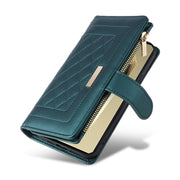 For Samsung Galaxy S24 Ultra 5G Crossbody Zipper Wallet Rhombus Leather Phone Case(Green)