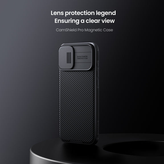 For iPhone 16 Plus NILLKIN CamShield Pro Magnetic PC Phone Case(Black)