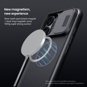For iPhone 16 Plus NILLKIN CamShield Pro Magnetic PC Phone Case(Black)