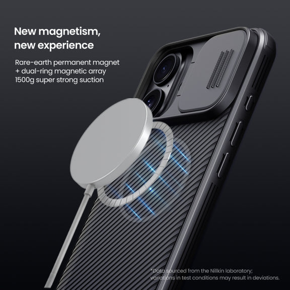 For iPhone 16 NILLKIN CamShield Pro Magnetic PC Phone Case(Black)