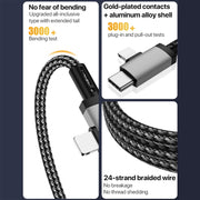 2 in 1 8 Pin, USB-C / Type-C to 3.5mm Car AUX Audio Adapter Cable, Length:1m(Grey)