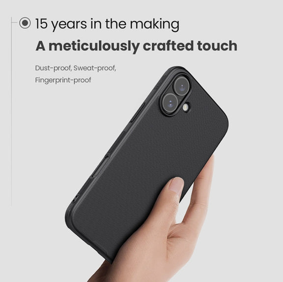For iPhone 16 NILLKIN Frosted Shield Pro PC + TPU Phone Case(Black)