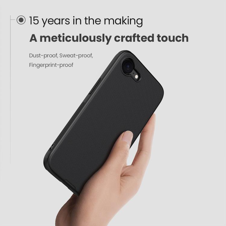 For iPhone 16e NILLKIN Frosted Shield Pro PC + TPU Phone Case(Black) - iPhone 16e Cases by NILLKIN | Online Shopping South Africa | PMC TechLife | Buy Now Pay Later Mobicred