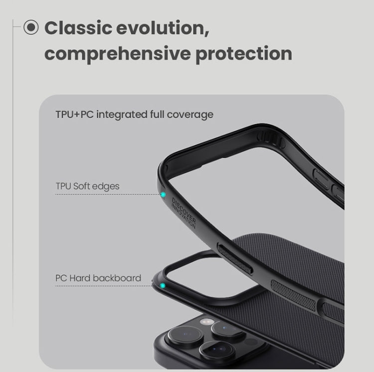 For iPhone 16 Pro Max NILLKIN Frosted Shield Pro Magnetic Magsafe Phone Case(Black)