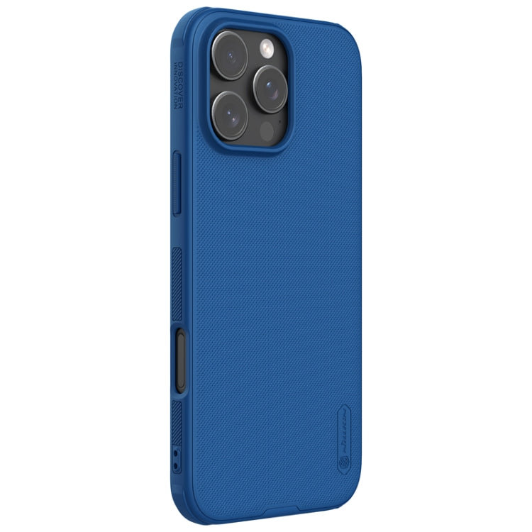 For iPhone 16 Pro NILLKIN Frosted Shield Pro Magnetic Magsafe Phone Case(Blue)
