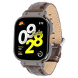 For Redmi Watch 4 Metal Black Frame Genuine Leather Watch Band(Bamboo Brown) - free shipping - PMc TechLife - Order now!