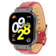 For Redmi Watch 4 Metal Black Frame Genuine Leather Watch Band(Red) - free shipping - PMc TechLife - Order now!