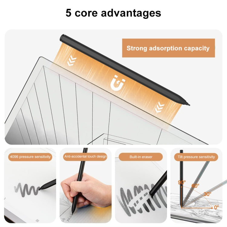 P30 Tilt Pressure-sensitive Prevent Accidental Touch Magnetic Stylus Pen for Samsung Tab(Black) - Stylus Pen by PMC TechLife | Online Shopping South Africa | PMC TechLife | Buy Now Pay Later Mobicred