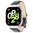 For Redmi Watch 4 Metal Silver Frame Genuine Leather Watch Band(Black) - free shipping - PMc TechLife - Order now!