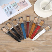 For Redmi Watch 4 Metal Silver Frame Genuine Leather Watch Band(White)