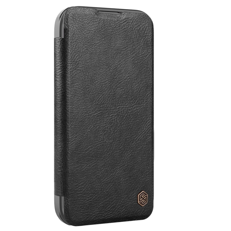 For iPhone 16 NILLKIN Qin Prop Series Flip Camera Cover Design Leather Phone Case(Black) - free shipping - PMC Jewellery - Order now!
