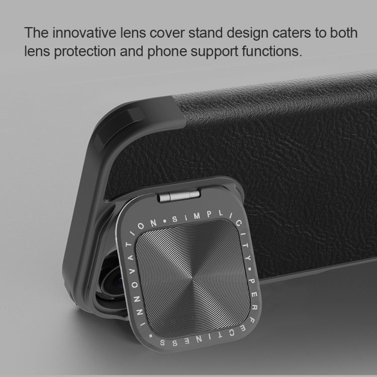 For iPhone 16 NILLKIN Qin Prop Series Flip Camera Cover Design Leather Phone Case(Black) - free shipping - PMC Jewellery - Order now!
