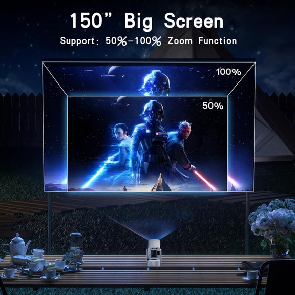 Y7S 720P Android 11 OS Portable Home WiFi Projector with Speaker, CPU:Allwinner H713(UK Plug)