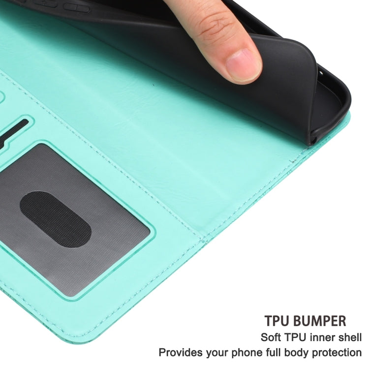 For Samsung Galaxy S25 Ultra 5G Floral Embossed Pattern Leather Phone Case(Light Green)