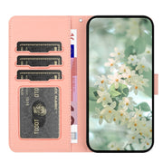For Samsung Galaxy S25+ 5G Floral Embossed Pattern Leather Phone Case(Pink)