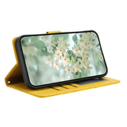 For Samsung Galaxy S25 5G Floral Embossed Pattern Leather Phone Case(Yellow)