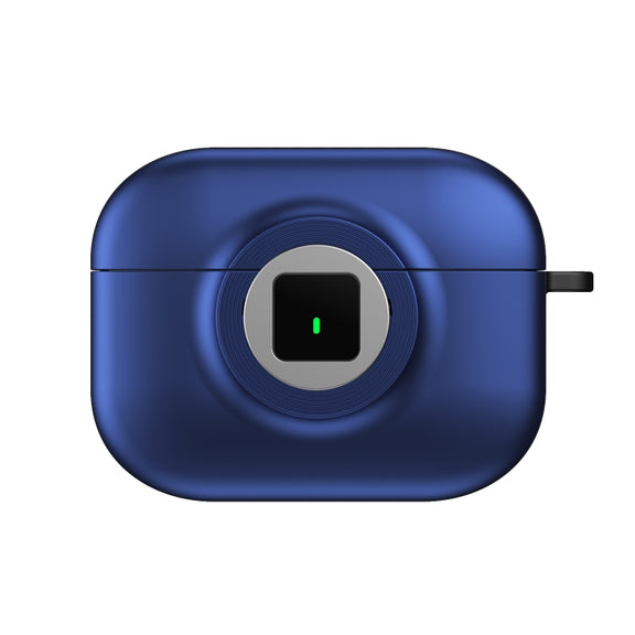 For AirPods Pro 2 Camera Series PC + TPU Headset Shockproof Carbon Fibre Case(Blue)