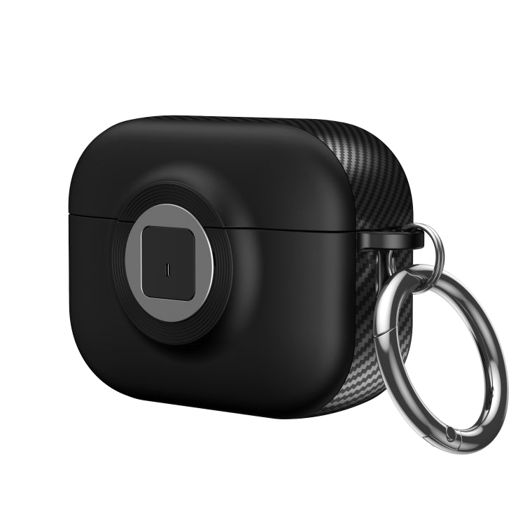 For AirPods 3 Camera Series PC + TPU Headset Shockproof Carbon Fibre Case(Black) - For AirPods 3 by PMC Jewellery | Online Shopping South Africa | PMC Jewellery | Buy Now Pay Later Mobicred