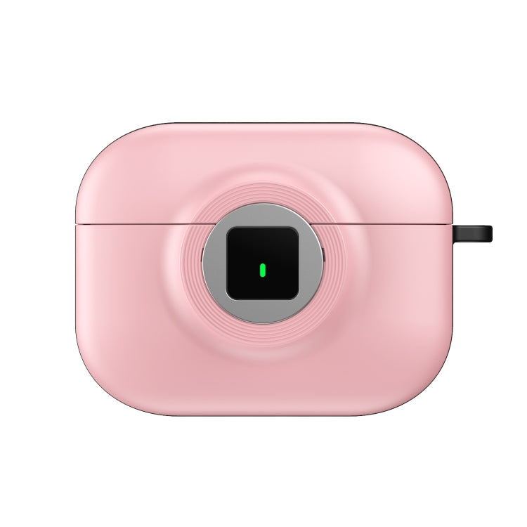 For AirPods 3 Camera Series PC + TPU Headset Shockproof Carbon Fibre Case(Pink)
