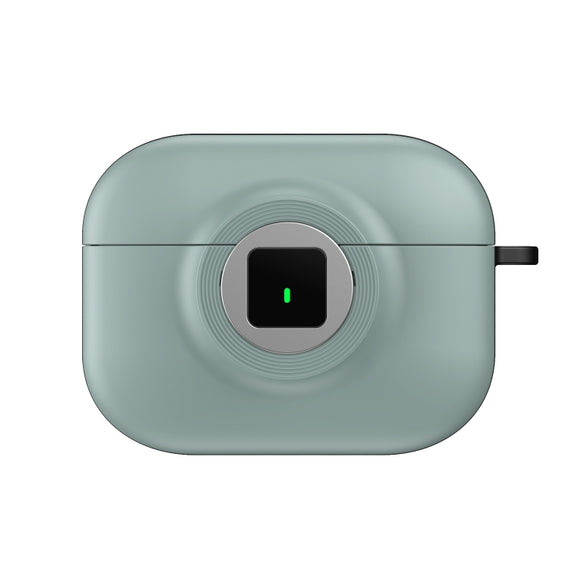 For AirPods Pro Camera Series PC + TPU Headset Shockproof Carbon Fibre Case(Light Green)