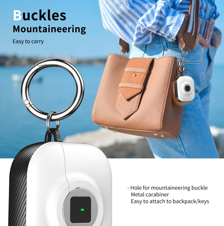 For AirPods 1 / 2 Camera Series PC + TPU Headset Shockproof Carbon Fibre Case(White) - For AirPods 1/2 by PMC Jewellery | Online Shopping South Africa | PMC Jewellery | Buy Now Pay Later Mobicred