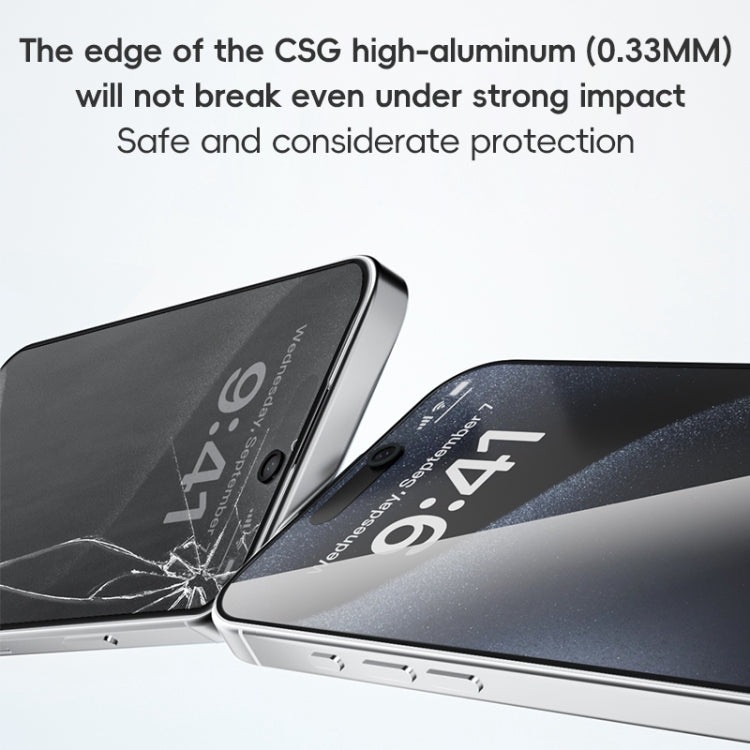 For iPhone 16 ZGA 0.33mm 2.5D Anti-static Privacy Tempered Glass Film