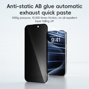 For iPhone 16 ZGA 0.33mm 2.5D Anti-static Privacy Tempered Glass Film