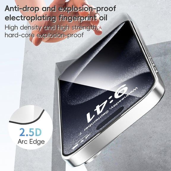 For iPhone 16 ZGA 0.33mm 2.5D Anti-static HD Tempered Glass Film
