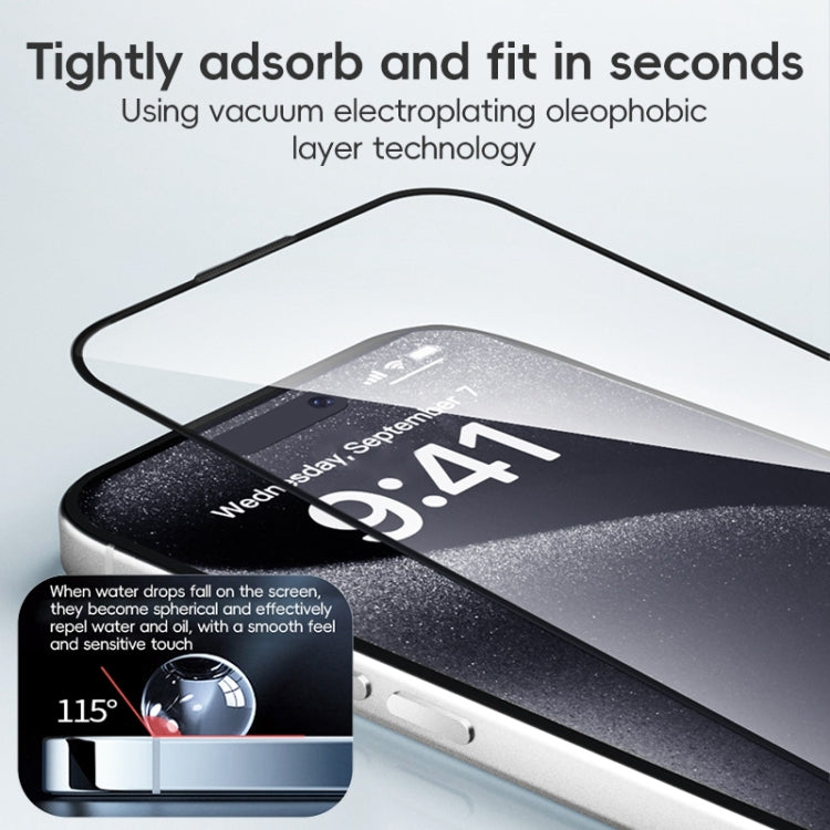 For iPhone 16 ZGA 0.33mm 2.5D Anti-static HD Tempered Glass Film
