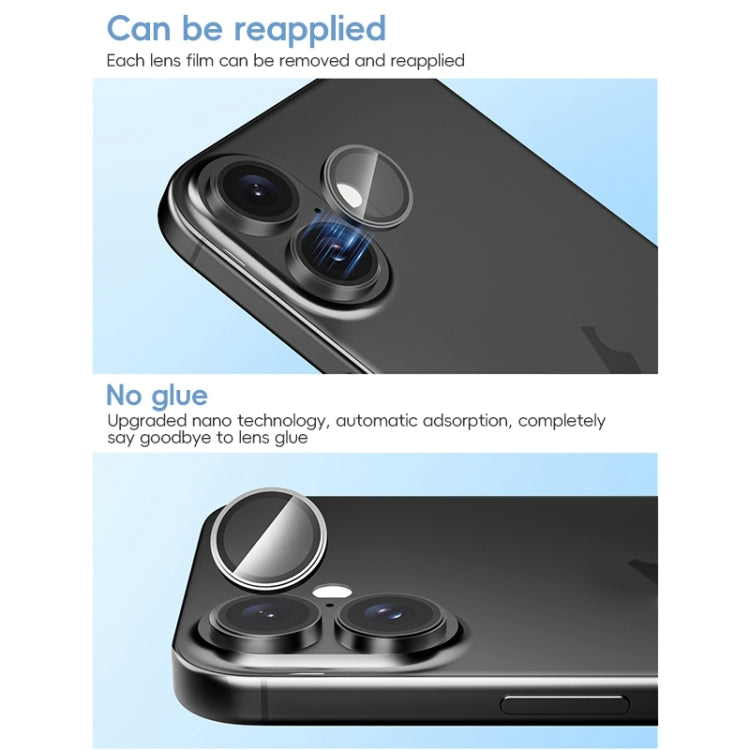 For iPhone 16 / 16 Plus AR Eagle Eye Phone Lens Film(Blue)