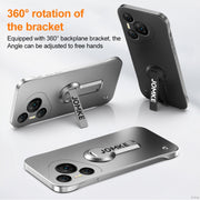 For Huawei Pura 70 Baking Varnish 360 Rotate Holder No Frame PC Phone Case(Black)