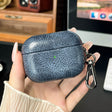 For AirPods Pro Retro Oil Leather Bluetooth Earphones Protective Case(Blue) - For AirPods Pro by PMC Jewellery | Online Shopping South Africa | PMC Jewellery | Buy Now Pay Later Mobicred