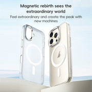 For iPhone 16 Pro Max ZGA Magsafe Clear PC Tempered Glass Phone Case(Transparent)