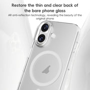 For iPhone 16 Pro Max ZGA Magsafe Clear PC Tempered Glass Phone Case(Transparent)