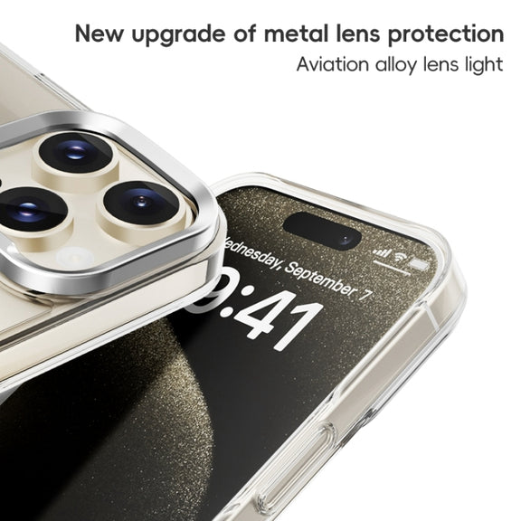 For iPhone 16 Pro Max ZGA Magsafe Clear PC Tempered Glass Phone Case(Transparent)
