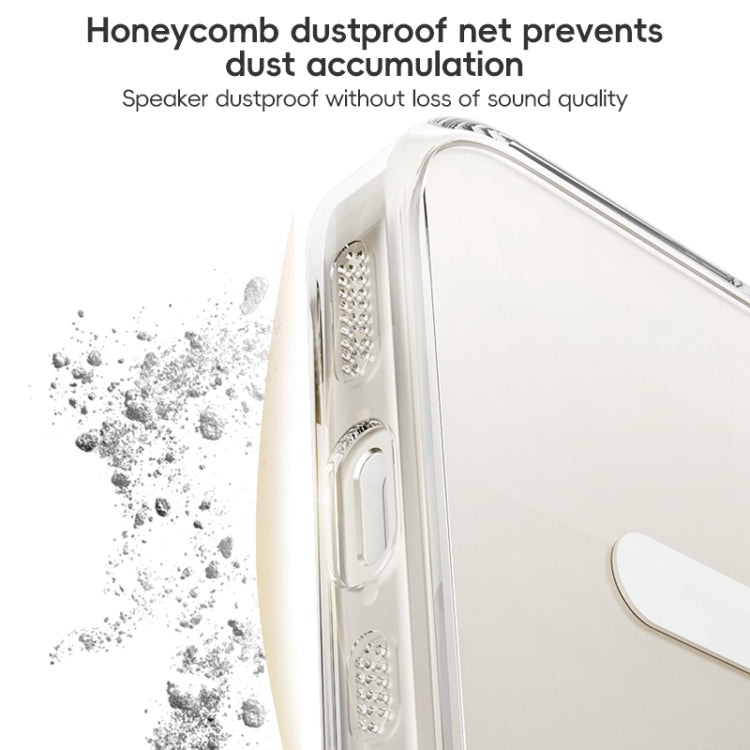 For iPhone 16 Plus ZGA Magsafe Clear PC Tempered Glass Phone Case(Frosted White)
