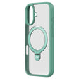 For iPhone 16 ZGA Magsafe Holder PC Hybrid TPU Phone Case(Green) - free shipping - PMC TechLife - Order now!
