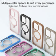 For iPhone 16 Plus ZGA Magsafe Holder PC Hybrid TPU Phone Case(Green)