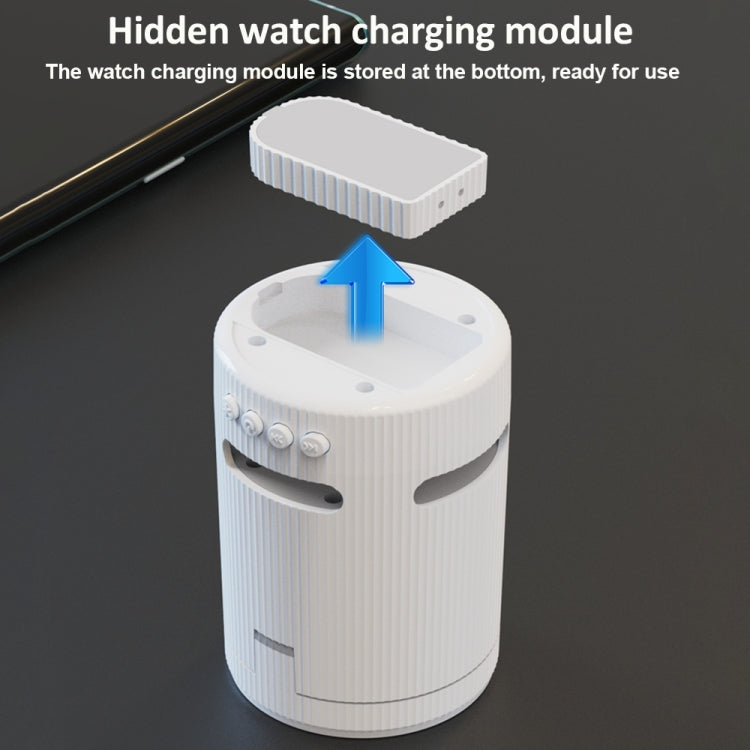H61 15W 4 in 1 Multifunctional Foldable Wireless Charger Bluetooth Speaker(Black)