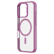 For iPhone 16 ZGA Magsafe Frosted PC Hybrid TPU Phone Case(Pink)