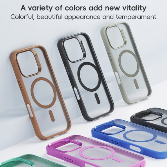 For iPhone 16 Plus ZGA Magsafe Frosted PC Hybrid TPU Phone Case(Green)