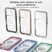 For iPhone 16 Pro ZGA Colorful Airbag Magsafe PC Hybrid TPU Phone Case(Grey)