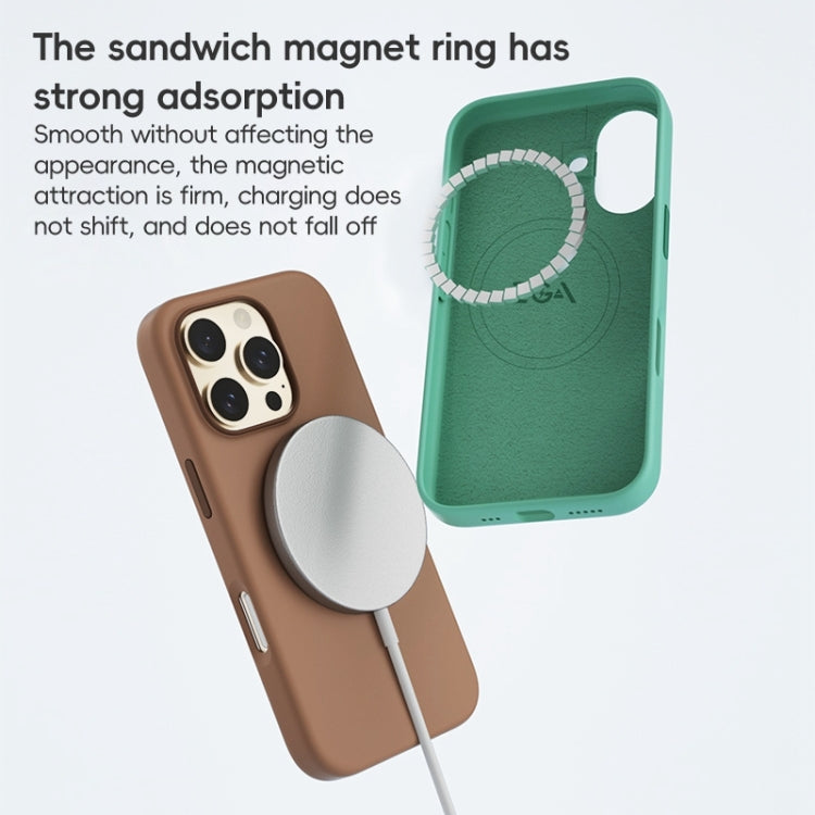 For iPhone 16 Pro ZGA Colorful Liquid Silicone Magsafe Phone Case(Grey)