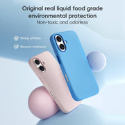 For iPhone 16 ZGA Colorful Liquid Silicone Magsafe Phone Case(Black)