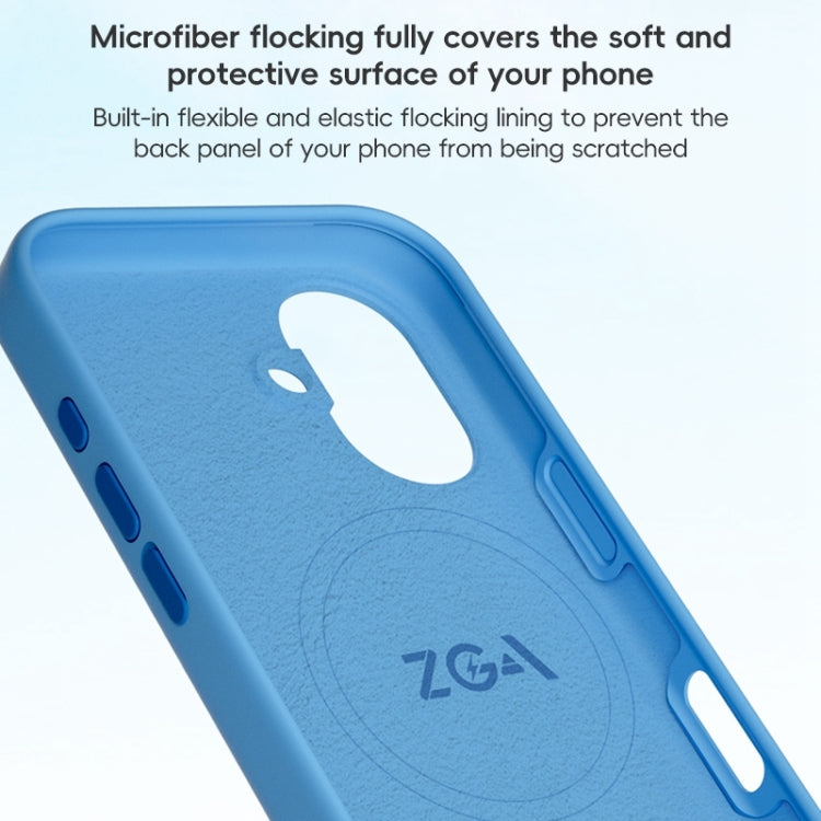 For iPhone 16 Plus ZGA Colorful Liquid Silicone Magsafe Phone Case(Blue)