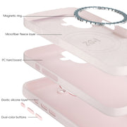 For iPhone 16 ZGA Colorful Liquid Silicone Magsafe Phone Case(Green)