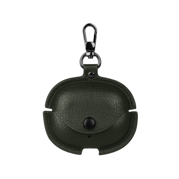 For Realme Buds Air 5 Pro Leather Earphone Protective Case with Hook(Green)
