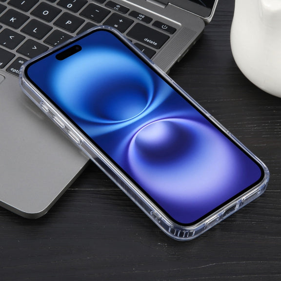 For iPhone 16 GEBEI MagSafe Magnetic Transparent Phone Case(Transparent)